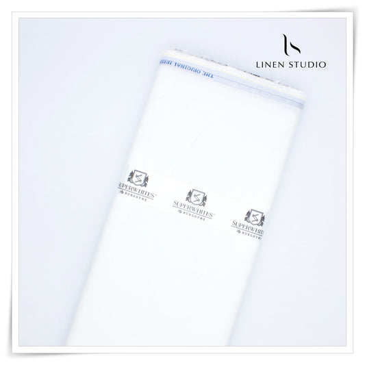 150 Lea x 150 Lea by Burgoyne - White Shirting (Highest Quality Linen) - Linen Studio