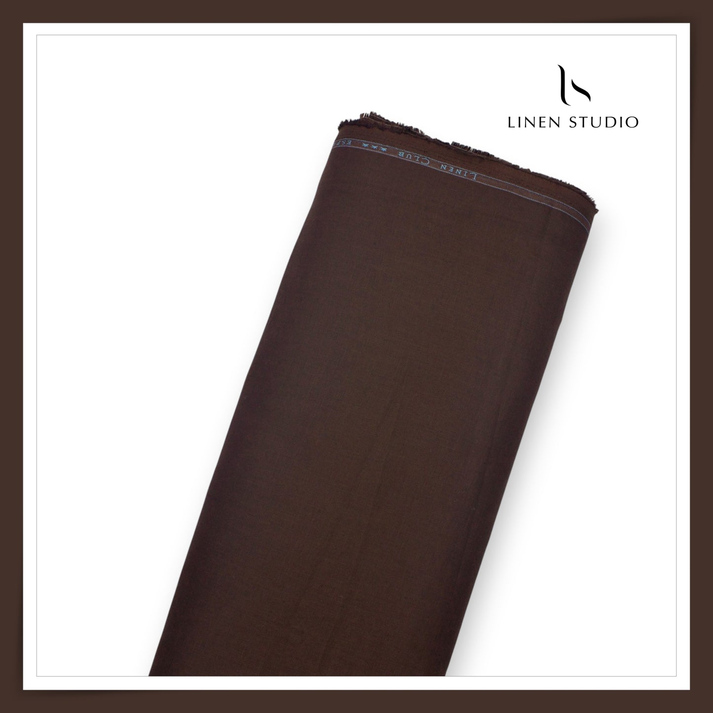 80 Lea Plain Colour Premium Shirting by Linen Club -  Eclipse Brown (NEW) (Limited Stock)