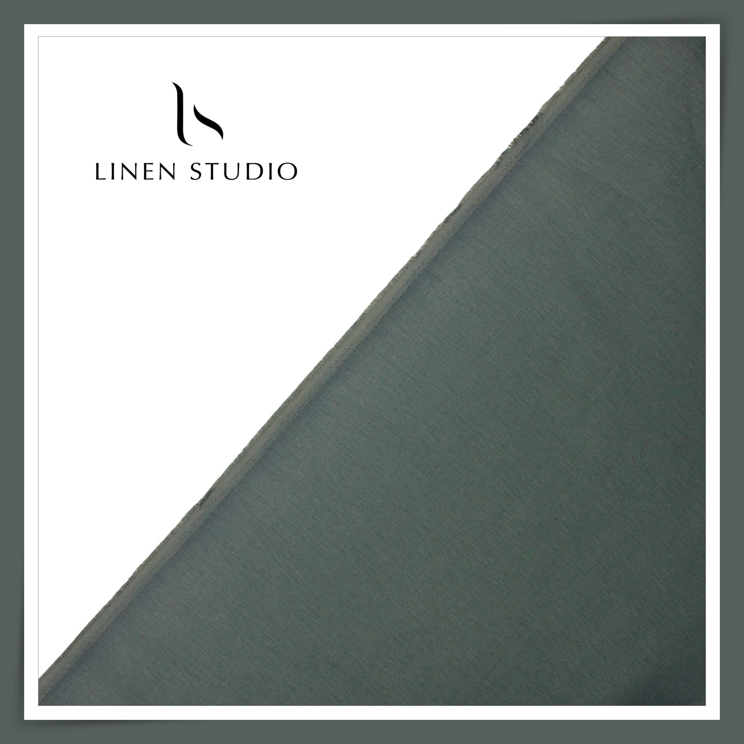 Linen Studio 60 Lea Pure Linen Shirting - Dewy Grey (50% SALE) (NEW)