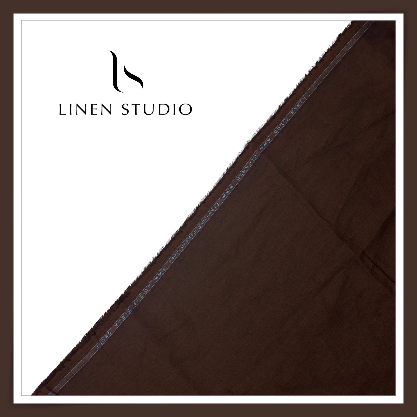 80 Lea Plain Colour Premium Shirting by Linen Club -  Eclipse Brown (NEW) (Limited Stock)