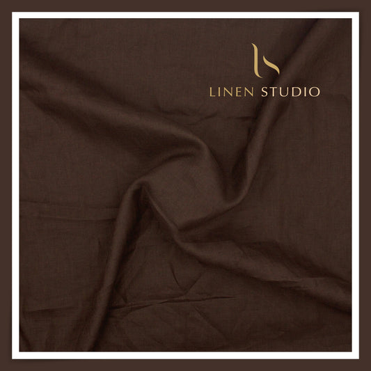 80 Lea Plain Colour Premium Shirting by Linen Club -  Eclipse Brown (NEW) (Limited Stock)