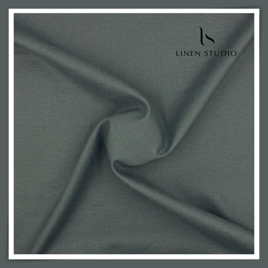 Linen Studio 60 Lea Pure Linen Shirting - Dewy Grey (50% SALE) (NEW)