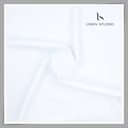 Burgoyne Pure Linen 40 Lea Shirting - Super White (NEW)