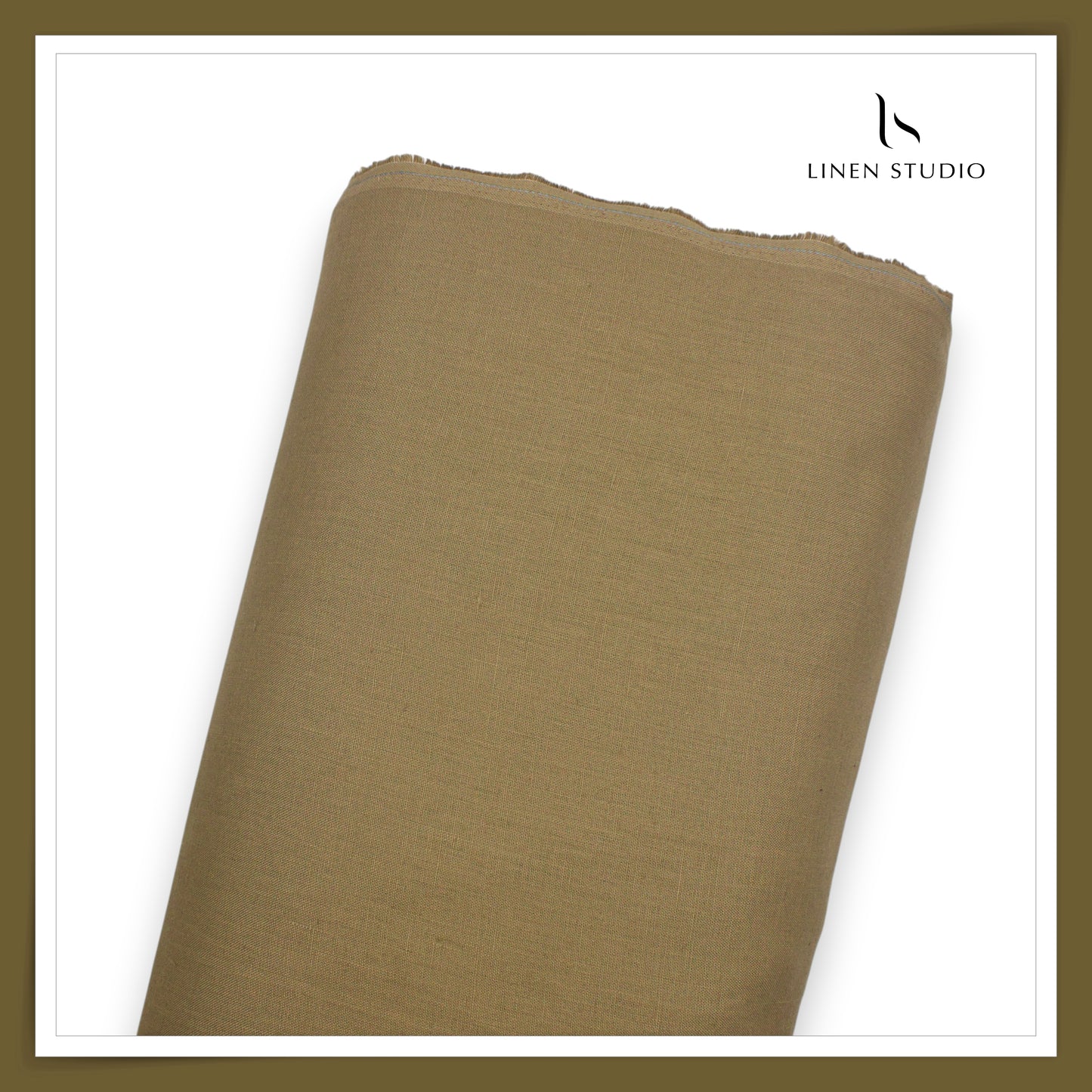 Linen Club 40 Lea Pure Linen Suiting W/O SEL - Dull Brown (30% SALE) (NEW)
