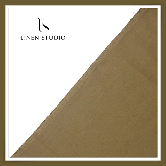 Linen Club 40 Lea Pure Linen Suiting W/O SEL - Dull Brown (30% SALE) (NEW)