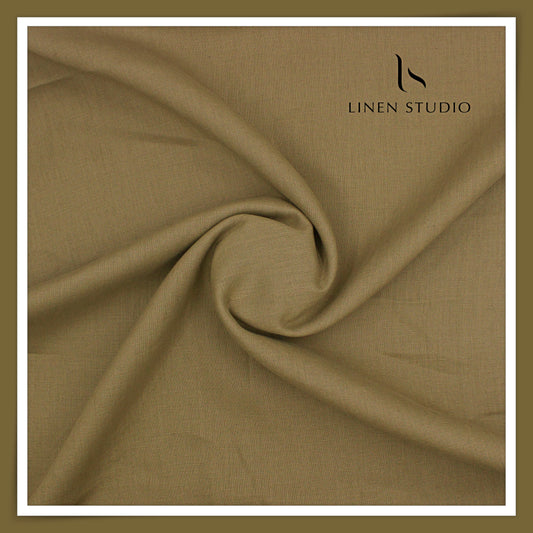 Linen Club 40 Lea Pure Linen Suiting W/O SEL - Dull Brown (30% SALE) (NEW)