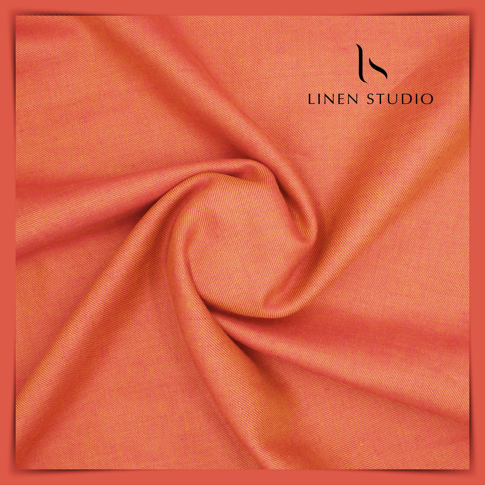 Burgoyne Premium Linen Suiting - Bright Orange - Linen Studio