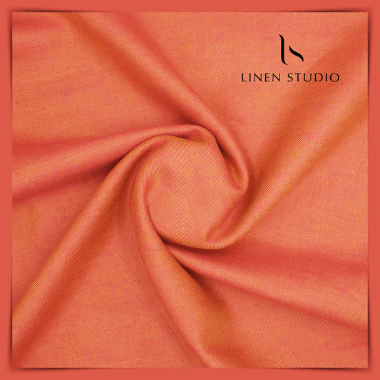 Burgoyne Premium Linen Suiting - Bright Orange - Linen Studio