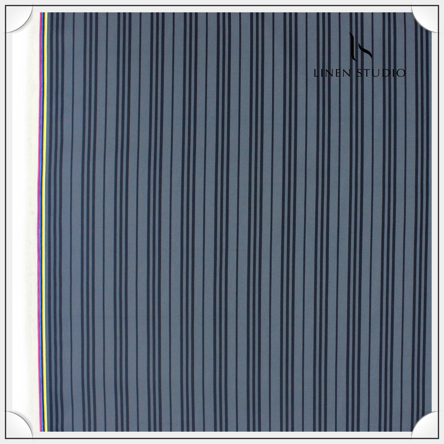 Imported Cotton Blend G/B Stripes - Linen Studio