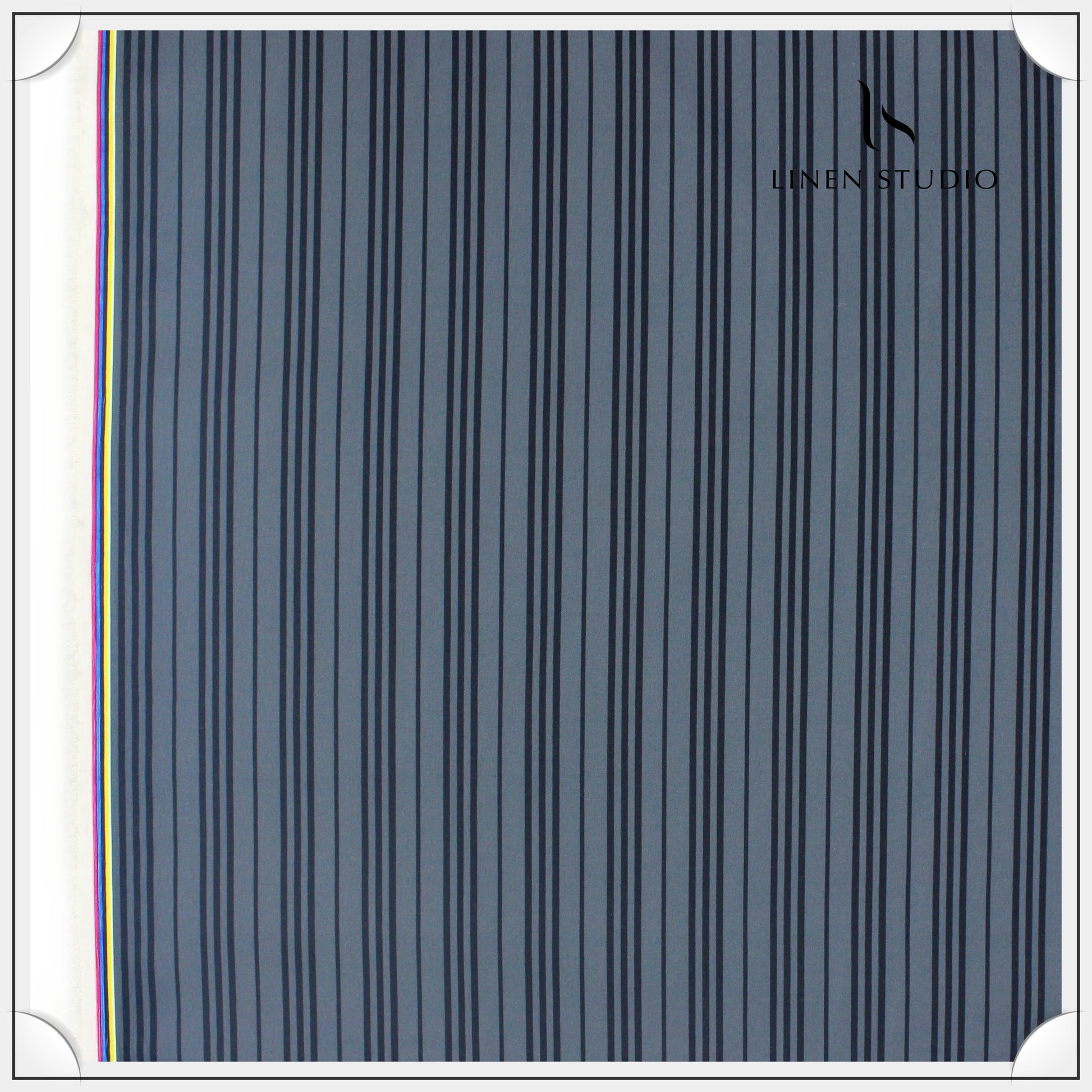 Imported Cotton Blend G/B Stripes - Linen Studio