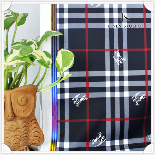 Burberry Check B/W/R - Linen Studio