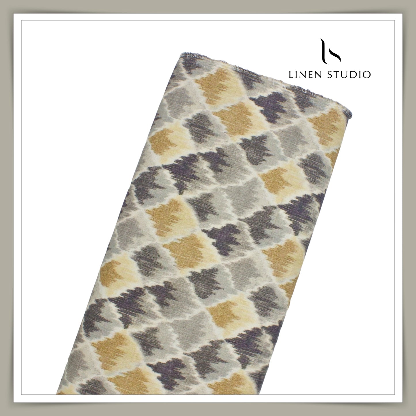 Linen Cotton Digital Print Shirting - Diamond  (65% SALE)