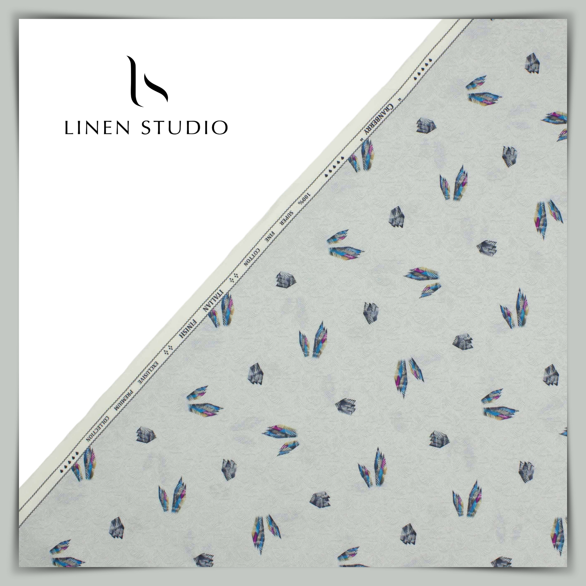Pure Cotton Digital Print Shirting Fabric - 40% SALE 01 - Linen Studio