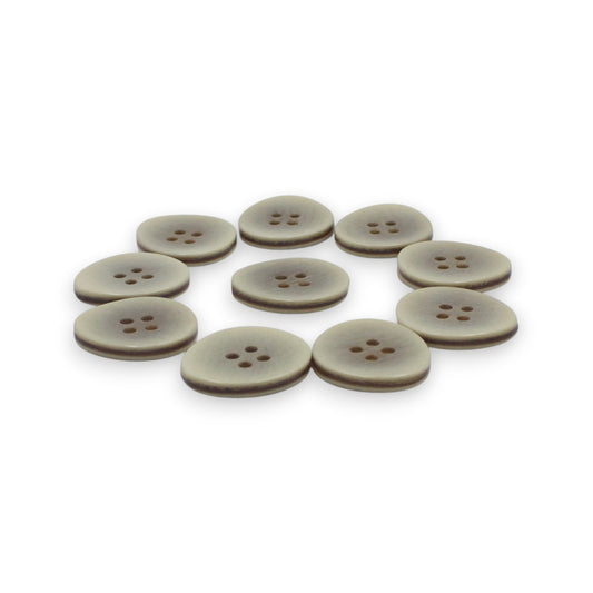 Rimless 4 Hole Fancy Shirt Buttons in Big Size 21.5MM in Grey Shading