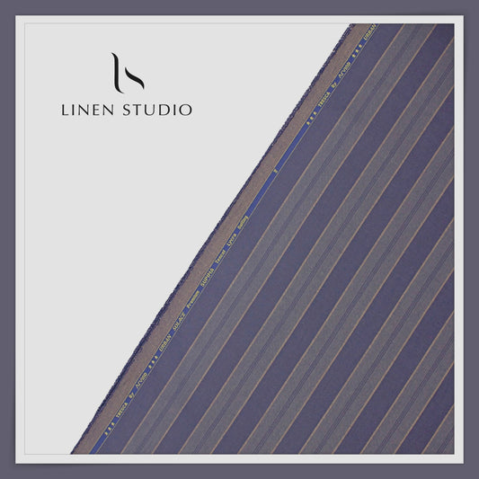Arvind Tresca Premium Striped Suiting - 04 ( 70% SALE)