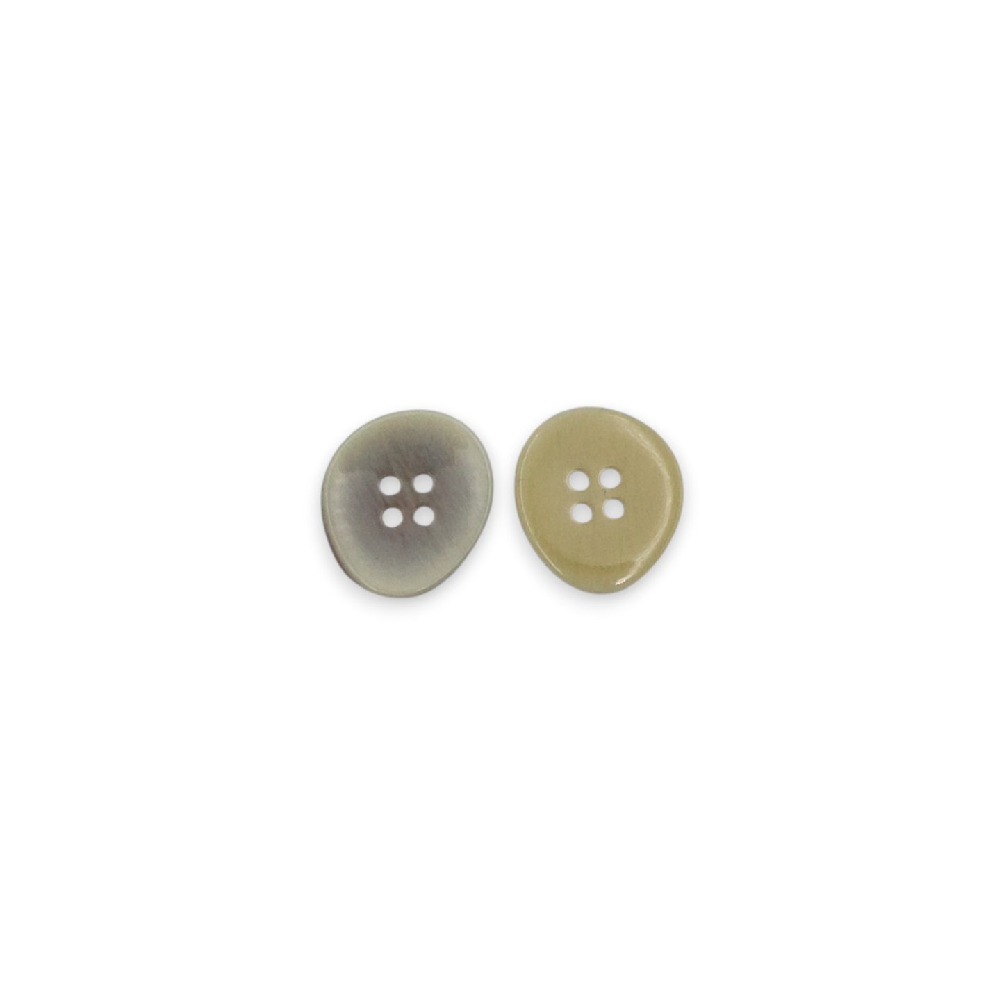 Rimless 4 Hole Fancy Shirt Buttons in Big Size 21.5MM in Grey Shading