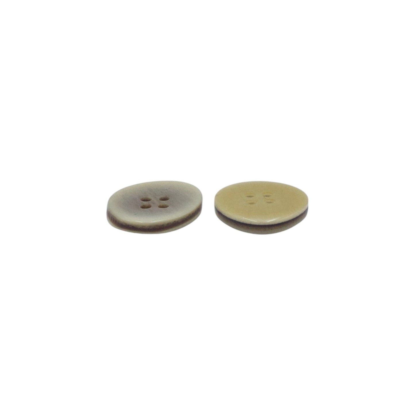 Rimless 4 Hole Fancy Shirt Buttons in Big Size 21.5MM in Grey Shading