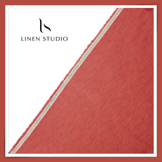 Fusion Fabric by Linen Fiesta, Cotton 70% & Linen 30% - Desi Red (NEW)