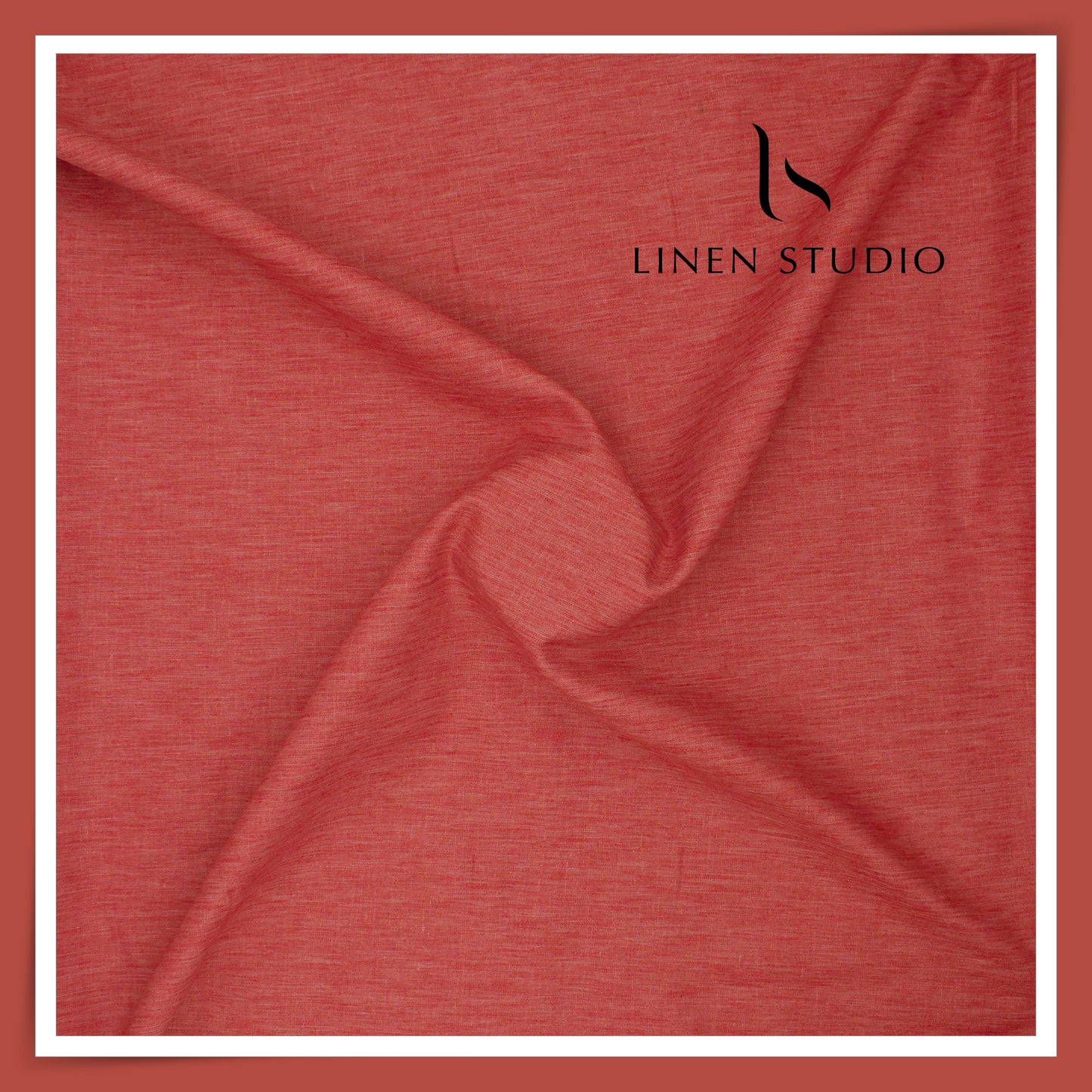 Fusion Fabric by Linen Fiesta, Cotton 70% & Linen 30% - Desi Red (NEW)