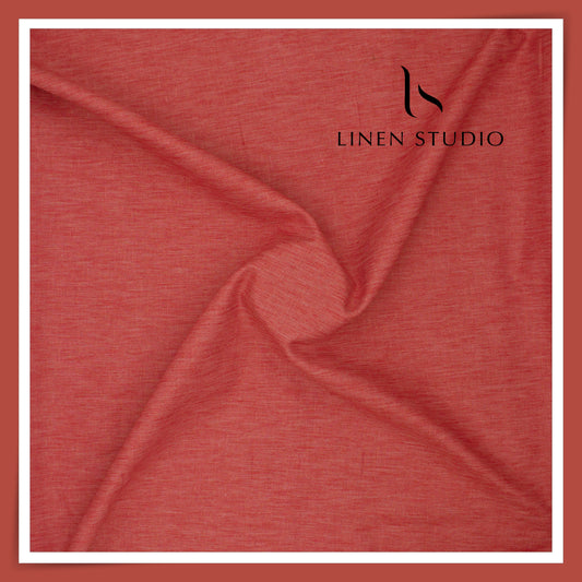 Fusion Fabric by Linen Fiesta, Cotton 70% & Linen 30% - Desi Red (NEW)