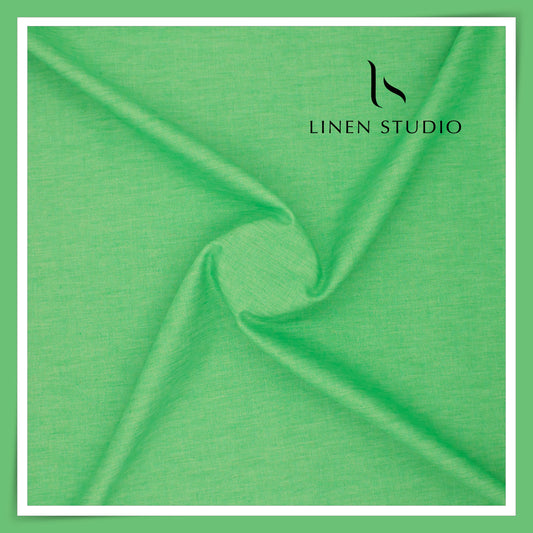 Fusion Fabric by Linen Fiesta, Cotton 70% & Linen 30% - Mantis Green (NEW)