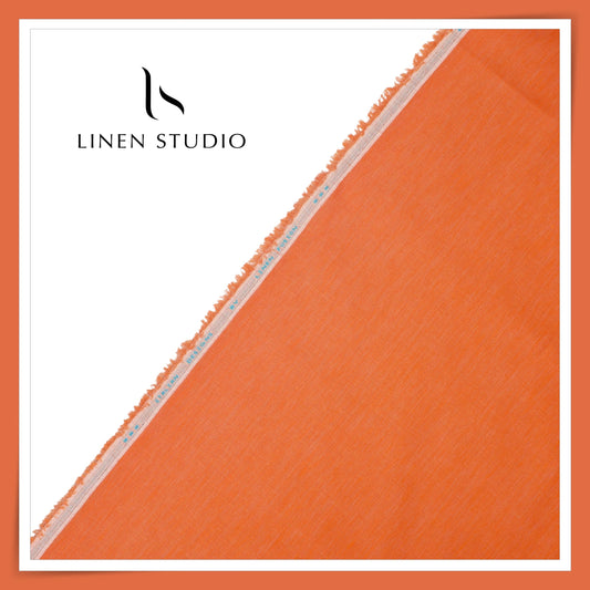 Fusion Fabric by Linen Fiesta, Cotton 70% & Linen 30% - Halloween Orange (NEW)
