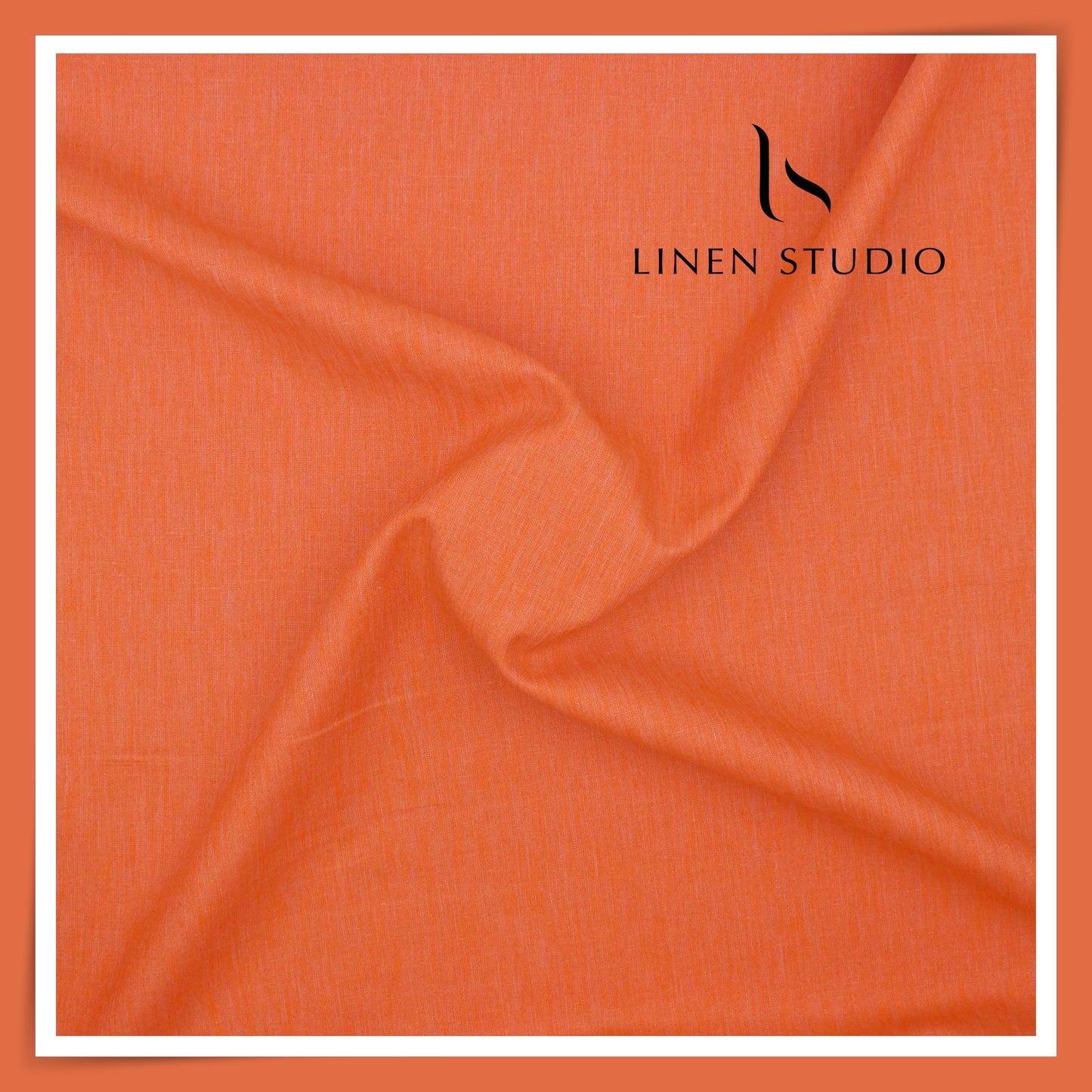 Fusion Fabric by Linen Fiesta, Cotton 70% & Linen 30% - Halloween Orange (NEW)