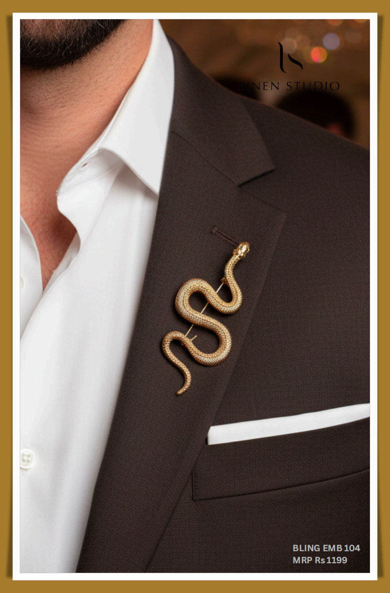Brooch - Golden Snake (NEW)