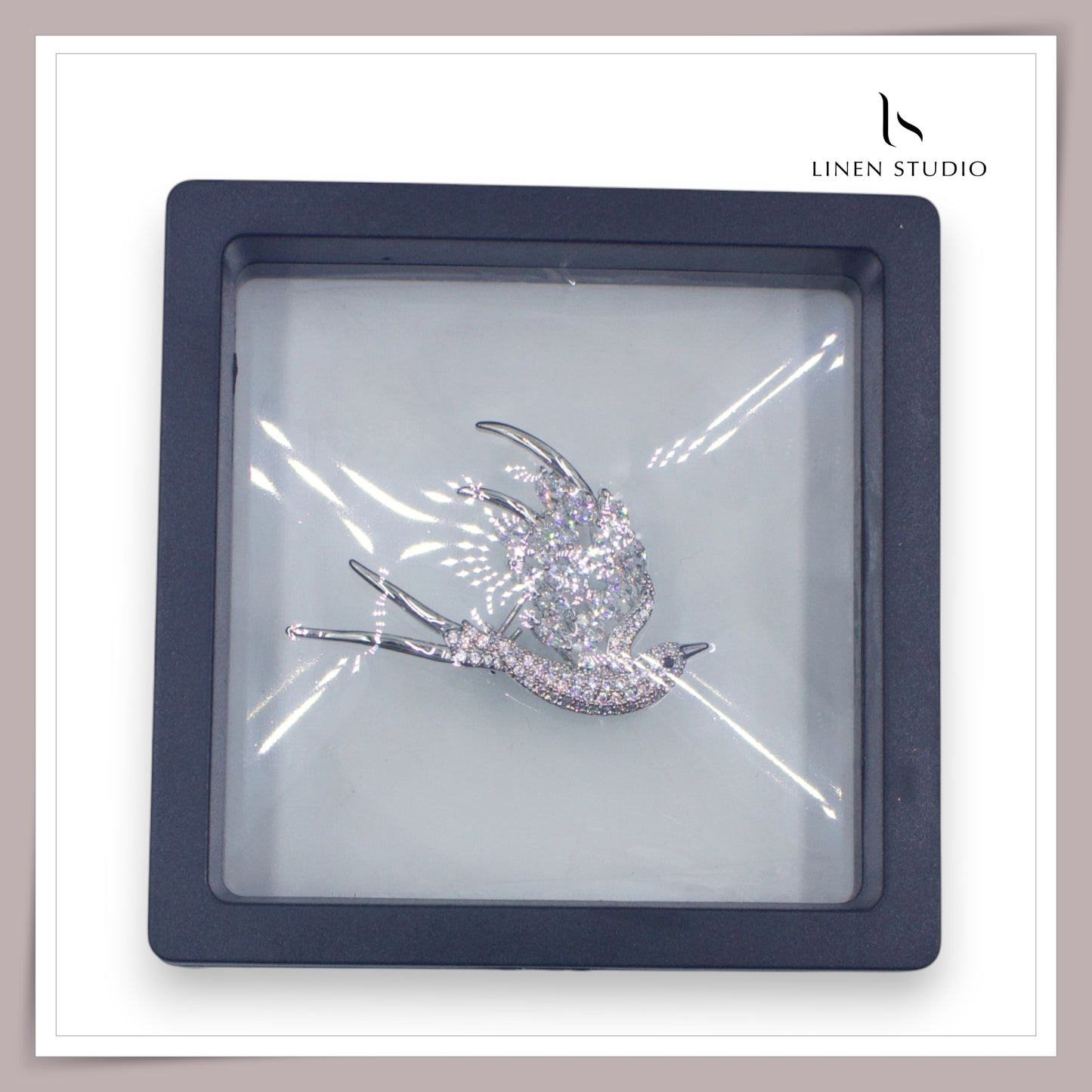 Premium Brooch -  Bling Rhinestone Swallow (NEW)