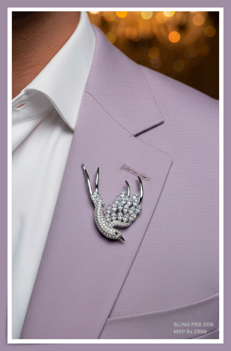 Premium Brooch -  Bling Rhinestone Swallow (NEW)