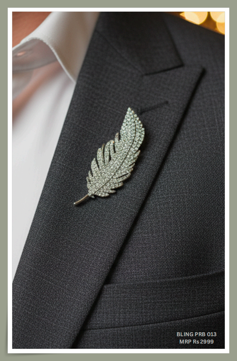 Premium Brooch -  Bling Leaf (NEW)