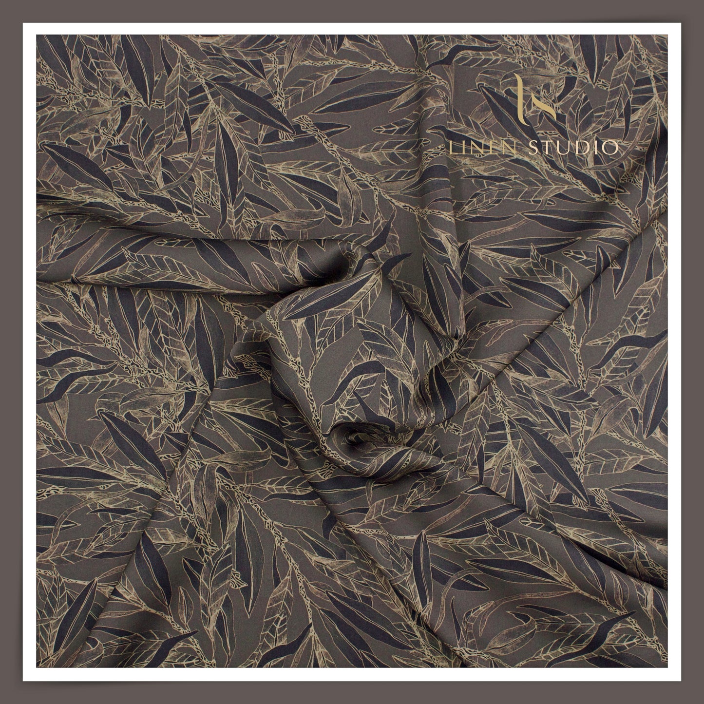 Silk & Giza Cotton Printed Premium Wrinkle Free Shirting by D&J Italy - Willow (NEW)
