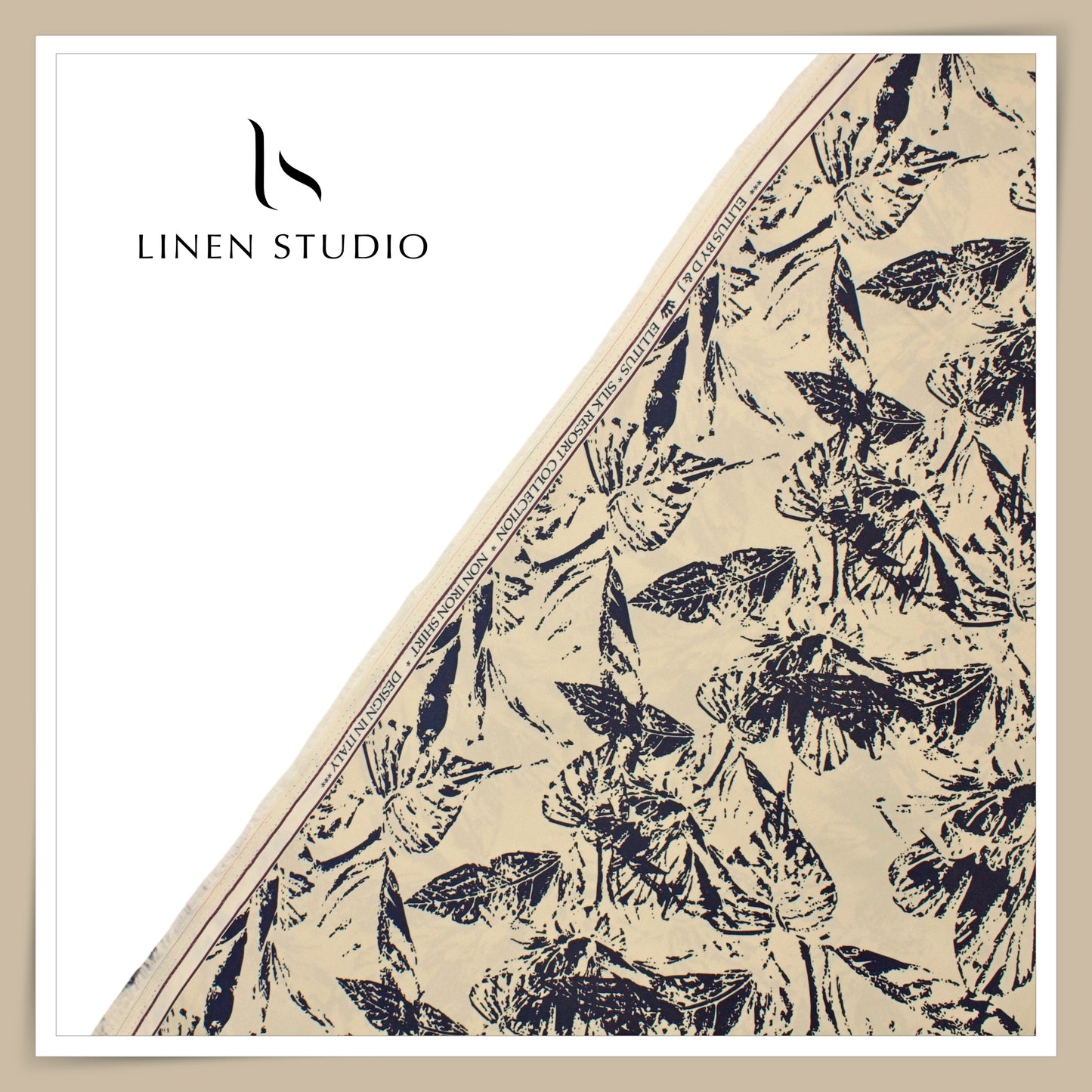 Silk & Giza Cotton Printed Premium Wrinkle Free Shirting by D&J Italy - Voile (NEW)