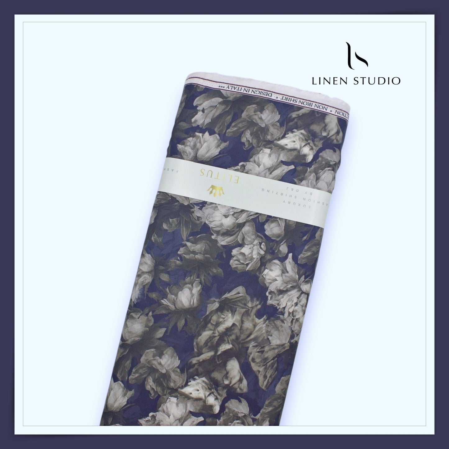 Silk & Giza Cotton Printed Premium Wrinkle Free Shirting by D&J Italy - Amethyst (NEW)