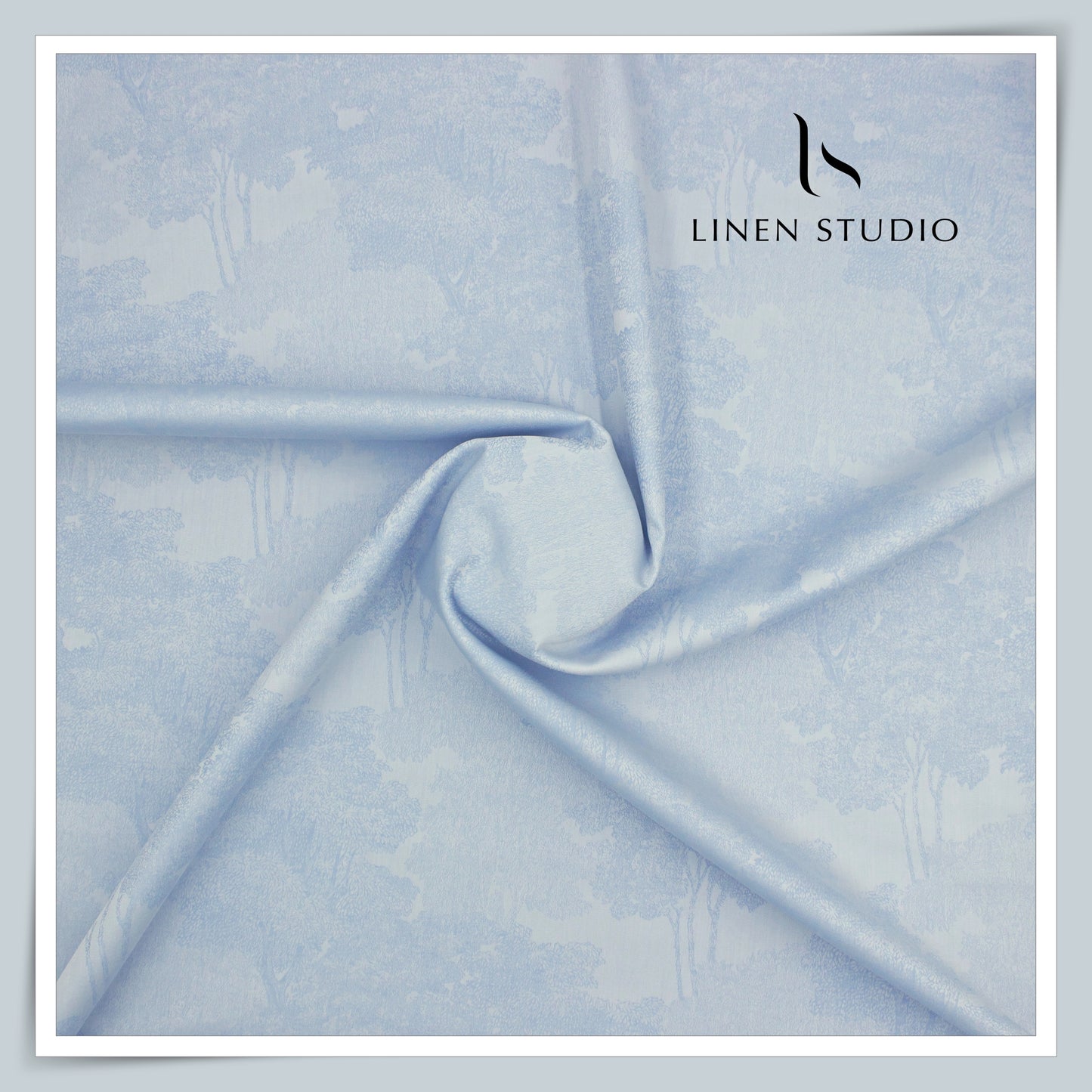 Elitus Giza Cotton Jacquard Shirting by D&J Italy - Sky Blue (NEW) (Zoom In)