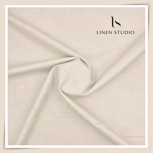 Elitus Giza Cotton Jacquard Shirting by D&J Italy - Pearl Bush (NEW) (Zoom In)