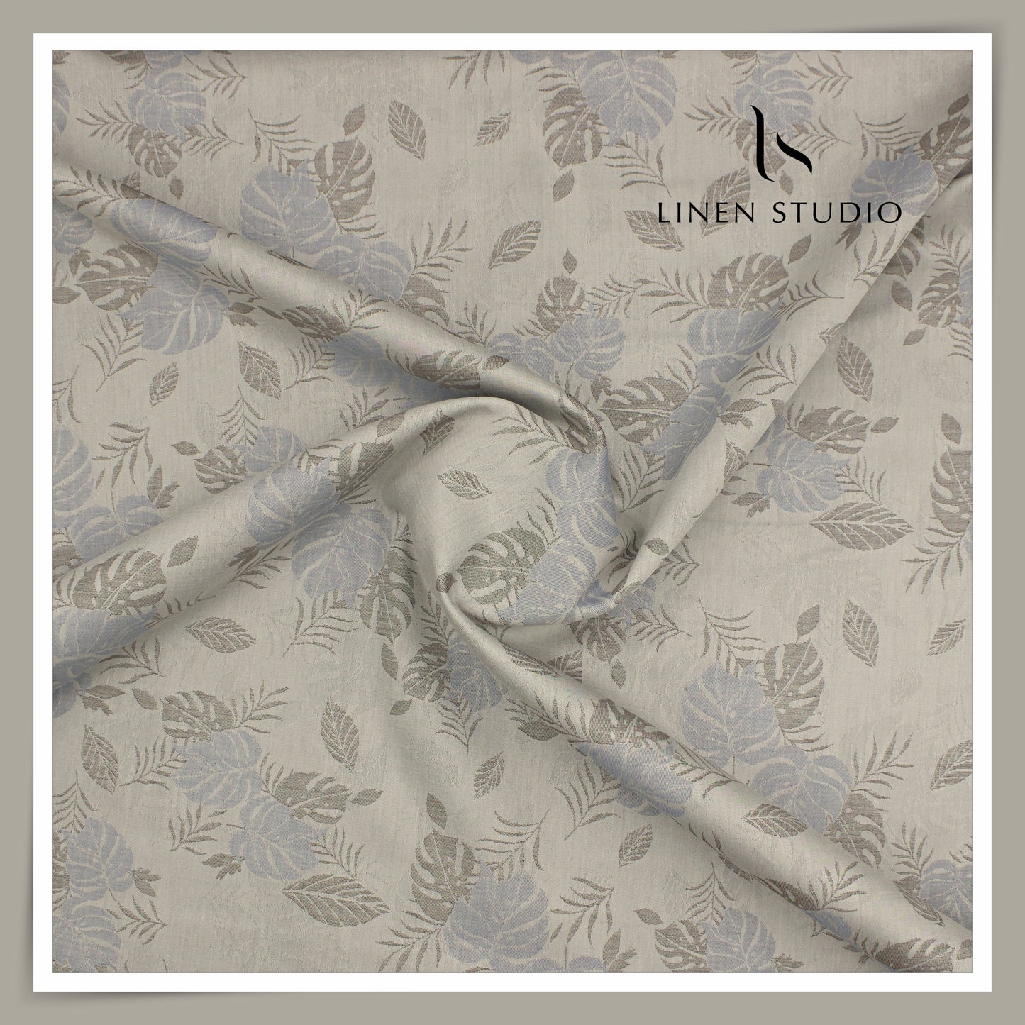 Elitus Giza Cotton Jacquard Shirting by D&J Italy - Greenish Grey (NEW) (Zoom In)