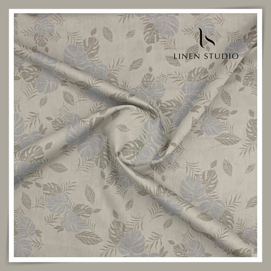 Elitus Giza Cotton Jacquard Shirting by D&J Italy - Greenish Grey (NEW) (Zoom In)