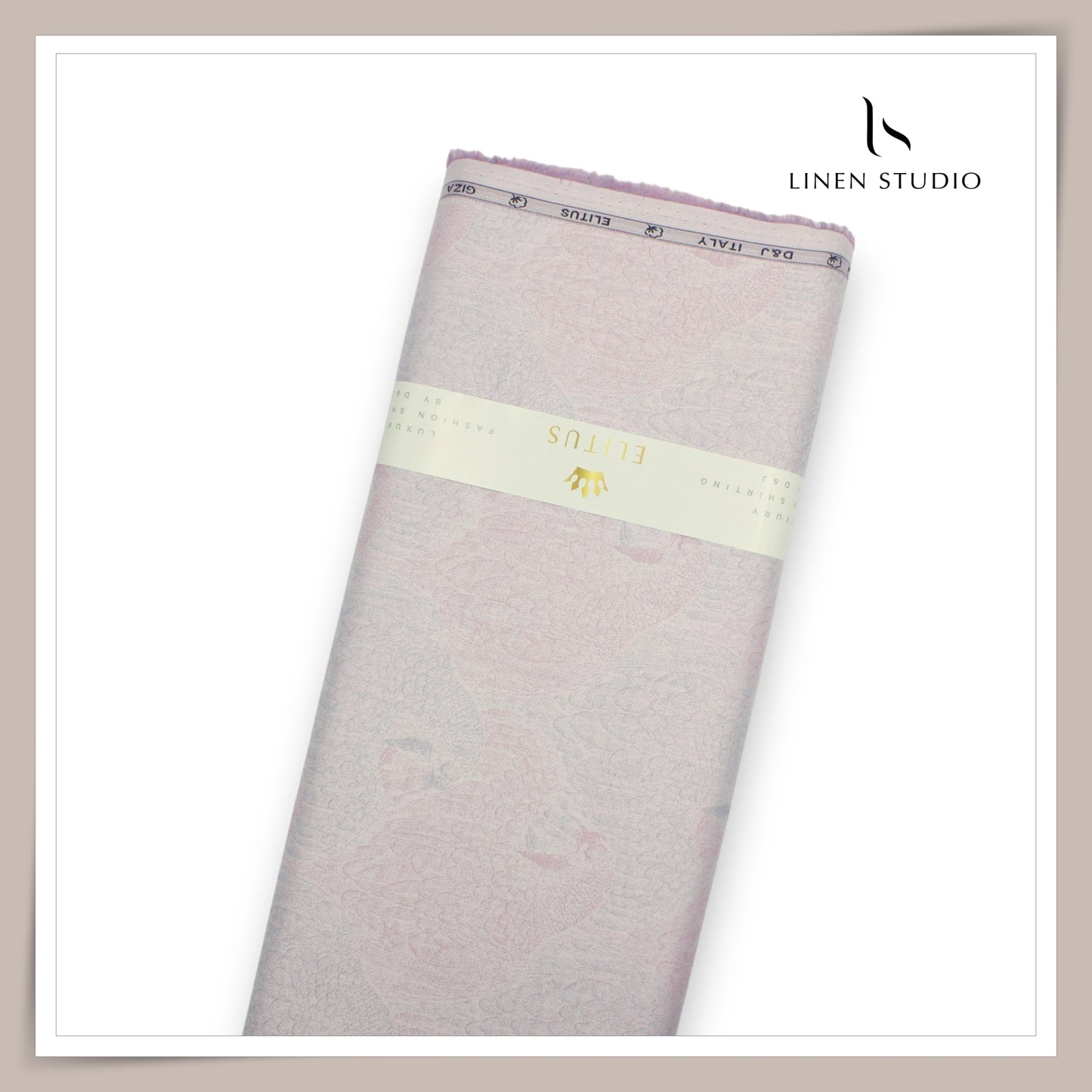 Elitus Giza Cotton Jacquard Shirting by D&J Italy - Pastel Garuda (NEW) (Zoom In)
