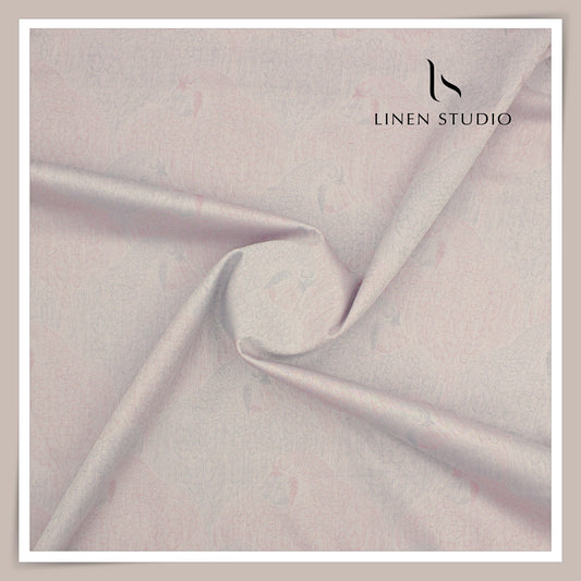 Elitus Giza Cotton Jacquard Shirting by D&J Italy - Pastel Garuda (NEW) (Zoom In)