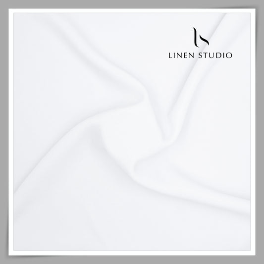 Premium Heavy Lachka Wrinkle Free Suiting by Don & Julio - Pure White (NEW)