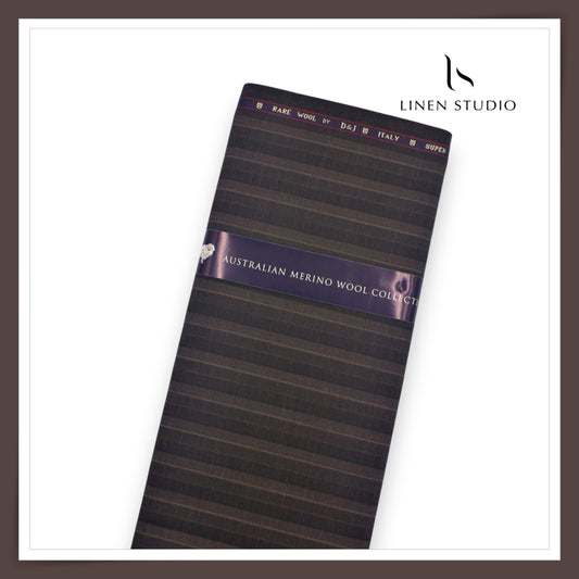 120's Australian Merino Wool Suiting by D&J - Designer Stripes (NEW) (Italian Designer Collection)