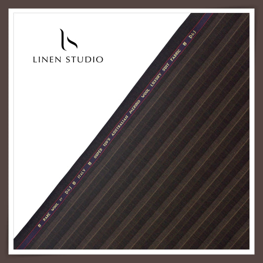 120's Australian Merino Wool Suiting by D&J - Designer Stripes (NEW) (Italian Designer Collection)