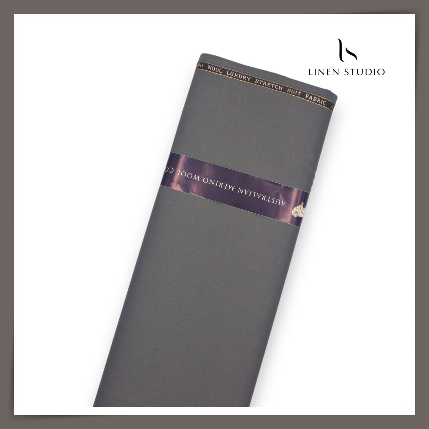 120's Australian Merino Wool STRETCH Suiting by D&J - Carbon Grey (NEW) (Italian Designer Collection)