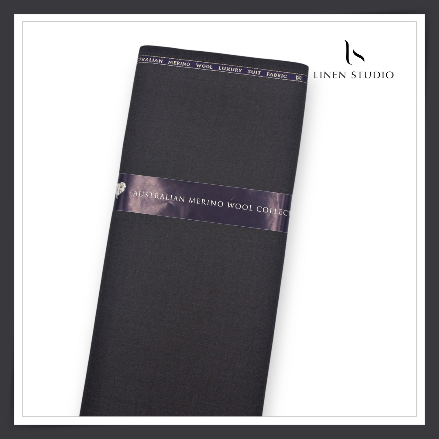 120's Australian Merino Wool Suiting by D&J - Elephant Grey (NEW) (Italian Designer Collection)