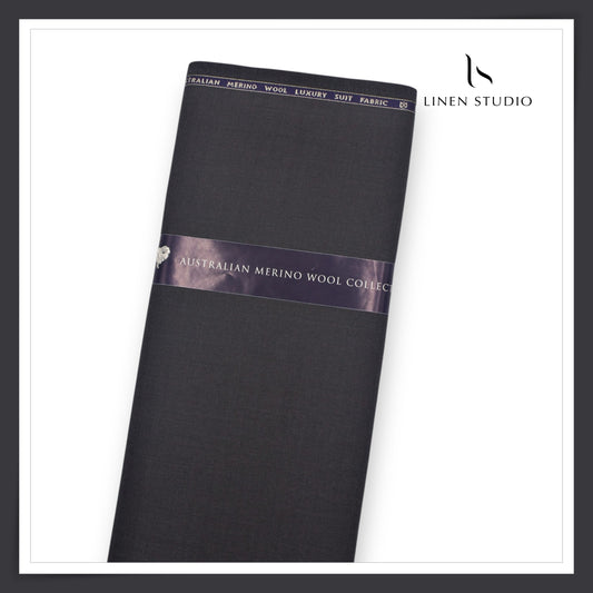 120's Australian Merino Wool Suiting by D&J - Elephant Grey (NEW) (Italian Designer Collection)
