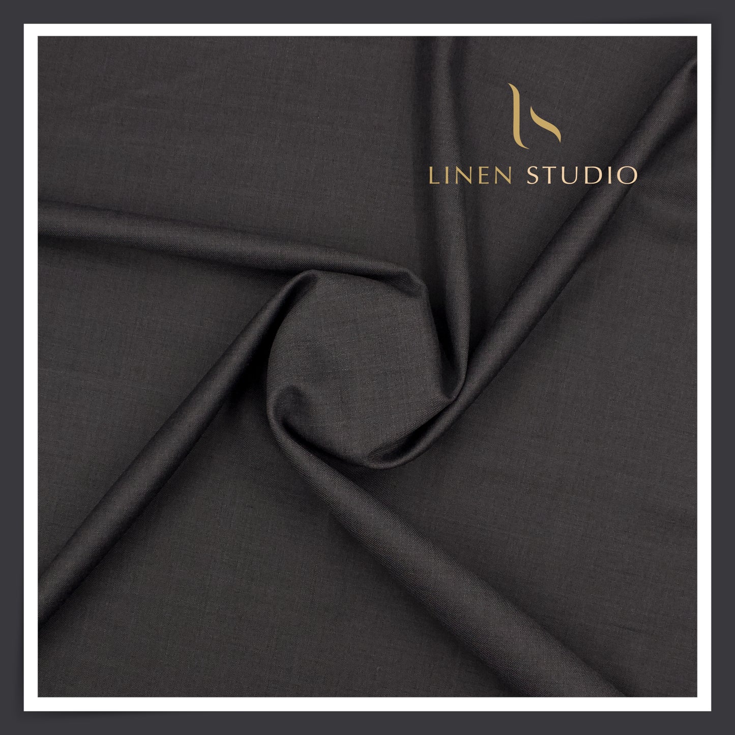 120's Australian Merino Wool Suiting by D&J - Elephant Grey (NEW) (Italian Designer Collection)