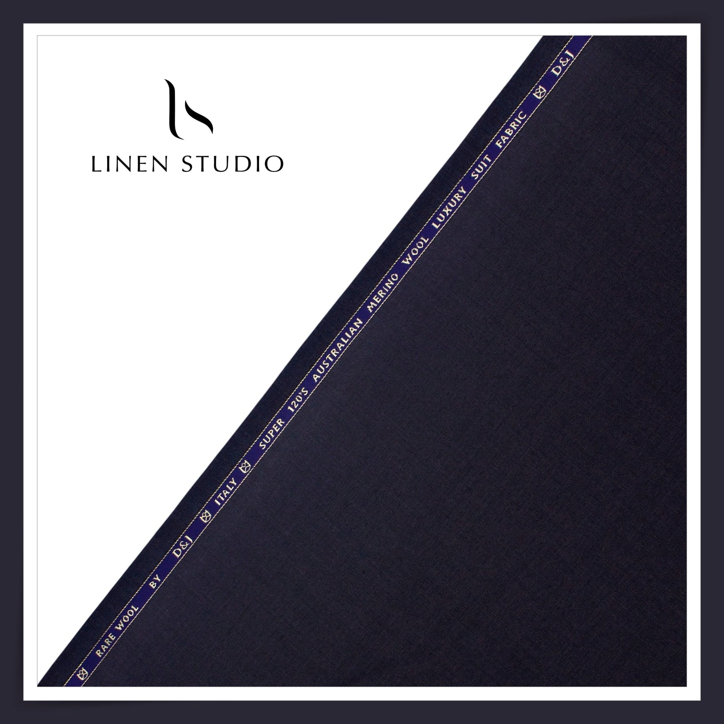 120's Australian Merino Wool Suiting by D&J - Rustic Blue (NEW) (Italian Designer Collection)