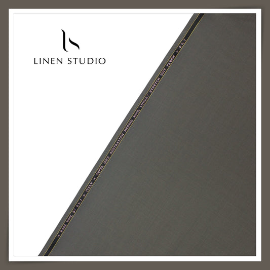 120's Australian Merino Wool STRETCH Suiting by D&J - Slate Grey (NEW) (Italian Designer Collection)