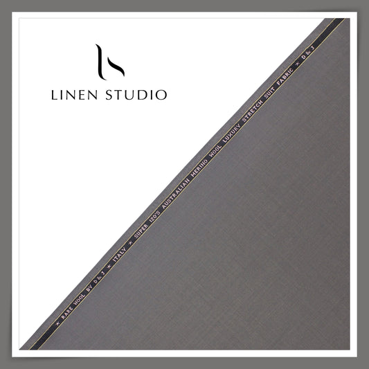 120's Australian Merino Wool STRETCH Suiting by D&J - Dove Grey (NEW) (Italian Designer Collection)